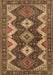 Machine Washable Persian Brown Traditional Rug, wshtr3214brn