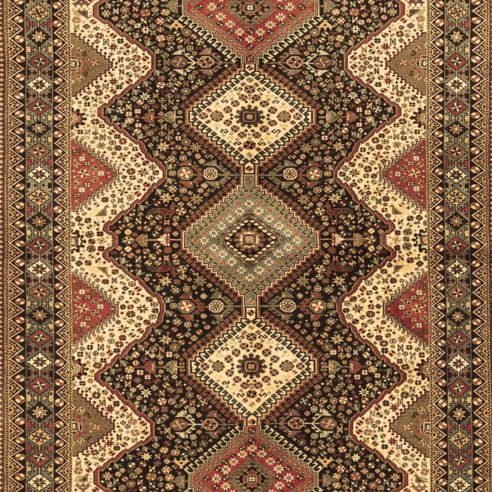Machine Washable Persian Brown Traditional Rug, wshtr3214brn