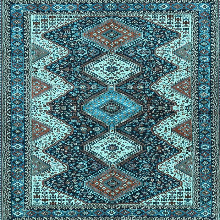 Square Persian Light Blue Traditional Rug, tr3214lblu