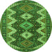 Machine Washable Persian Green Traditional Area Rugs, wshtr3214grn