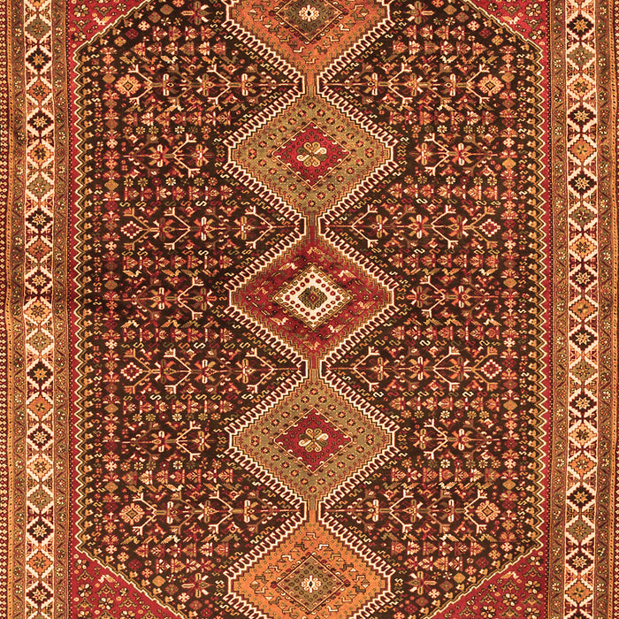 Serging Thickness of Machine Washable Persian Orange Traditional Area Rugs, wshtr3215org