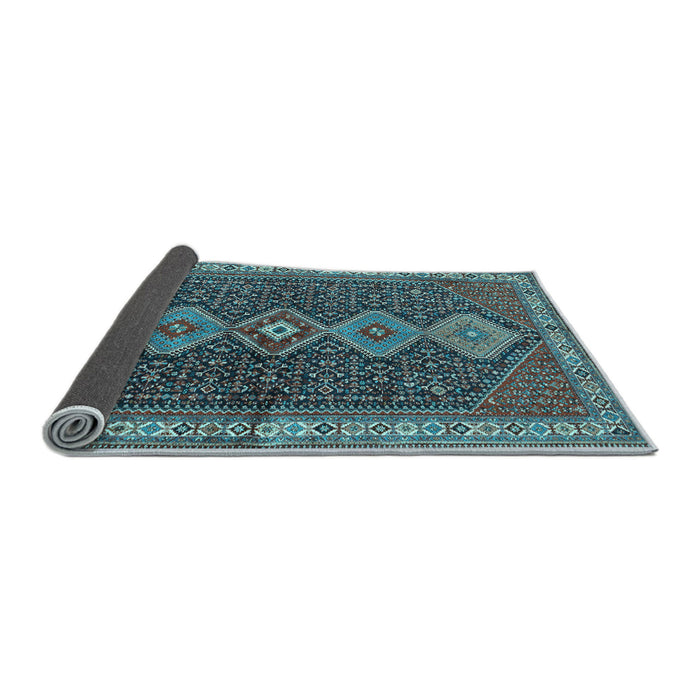 Sideview of Persian Light Blue Traditional Rug, tr3215lblu