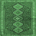 Square Persian Emerald Green Traditional Rug, tr3215emgrn