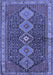 Machine Washable Persian Blue Traditional Rug, wshtr3215blu