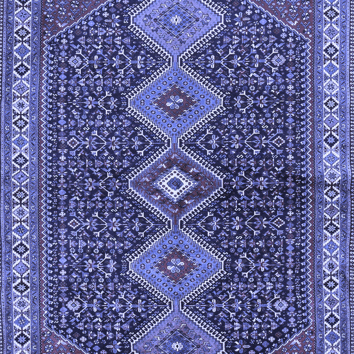 Machine Washable Persian Blue Traditional Rug, wshtr3215blu