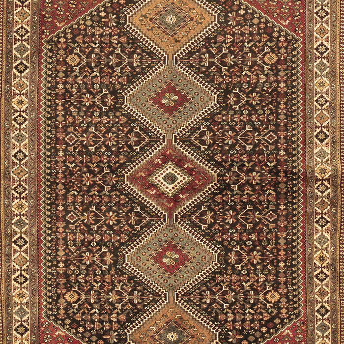 Machine Washable Persian Brown Traditional Rug, wshtr3215brn