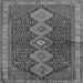 Round Machine Washable Persian Gray Traditional Rug, wshtr3215gry