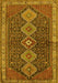 Machine Washable Persian Yellow Traditional Rug, wshtr3215yw