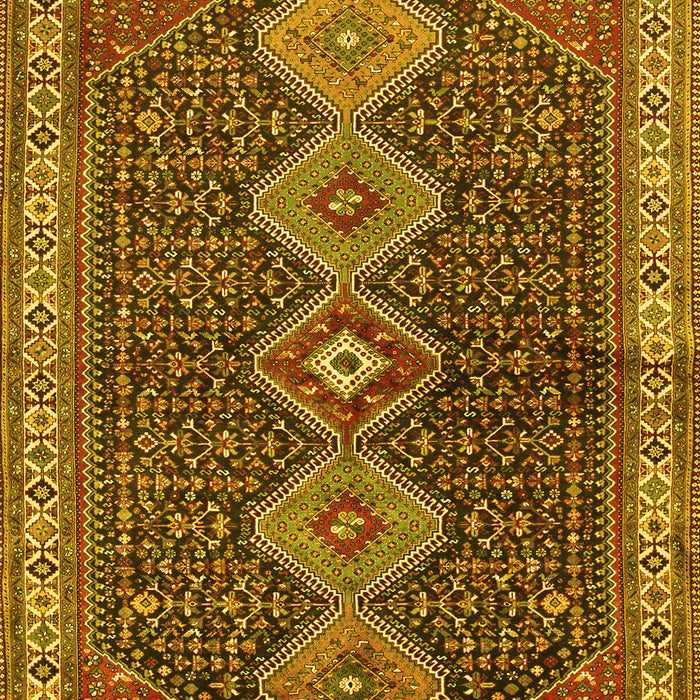 Machine Washable Persian Yellow Traditional Rug, wshtr3215yw
