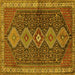 Square Machine Washable Persian Yellow Traditional Rug, wshtr3215yw