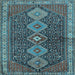 Square Persian Light Blue Traditional Rug, tr3215lblu