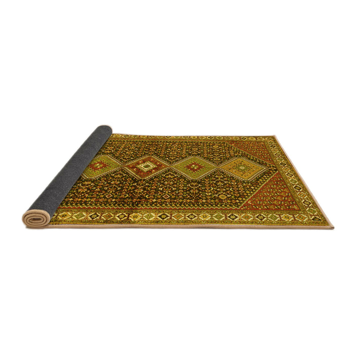 Sideview of Persian Yellow Traditional Rug, tr3215yw
