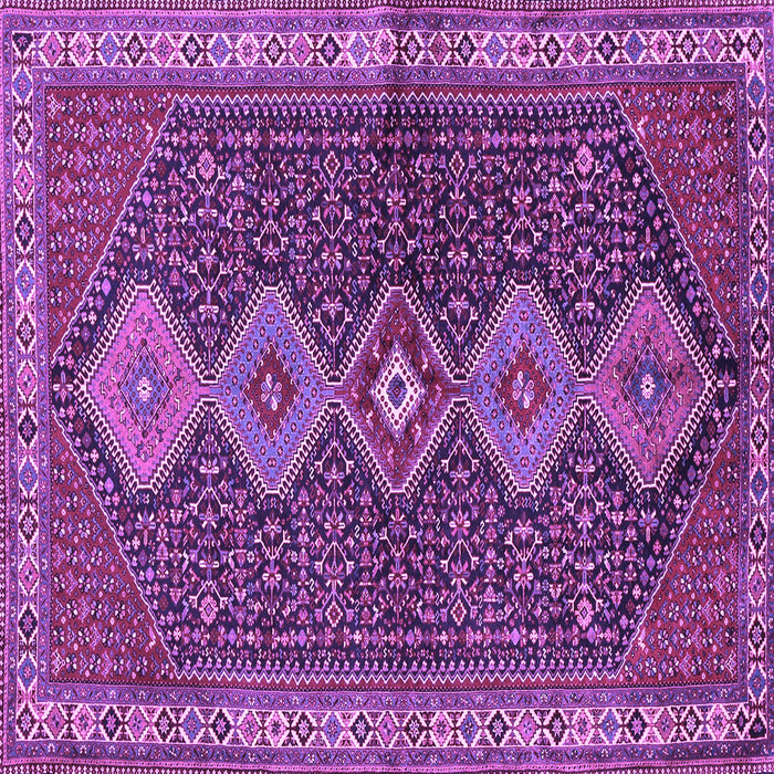 Square Machine Washable Persian Purple Traditional Area Rugs, wshtr3215pur