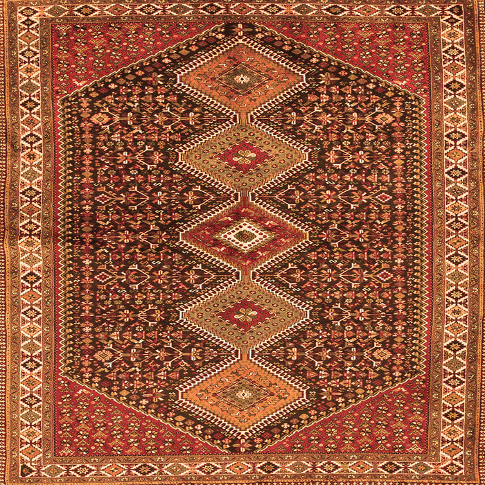 Serging Thickness of Persian Orange Traditional Rug, tr3215org