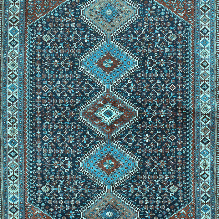 Machine Washable Persian Light Blue Traditional Rug, wshtr3215lblu
