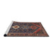 Sideview of Machine Washable Traditional Dark Almond Brown Rug, wshtr3216