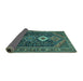 Sideview of Persian Turquoise Traditional Rug, tr3216turq