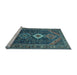 Sideview of Machine Washable Persian Light Blue Traditional Rug, wshtr3216lblu