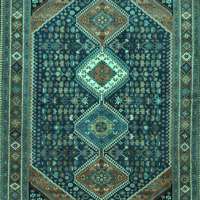 Machine Washable Persian Turquoise Traditional Area Rugs, wshtr3216turq