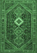 Machine Washable Persian Emerald Green Traditional Area Rugs, wshtr3216emgrn