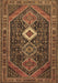 Machine Washable Persian Brown Traditional Rug, wshtr3216brn