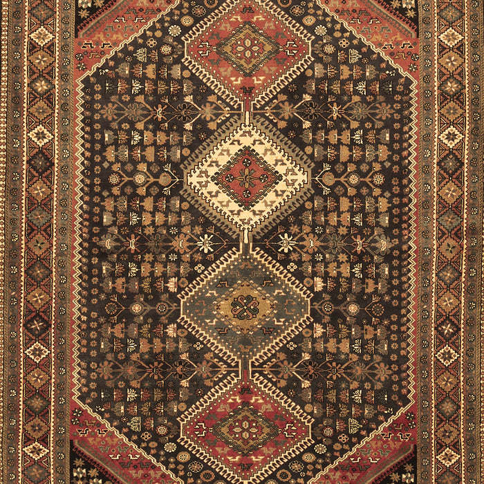 Machine Washable Persian Brown Traditional Rug, wshtr3216brn