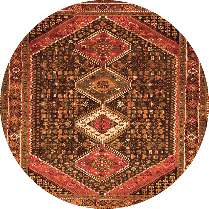 Square Persian Orange Traditional Rug, tr3216org