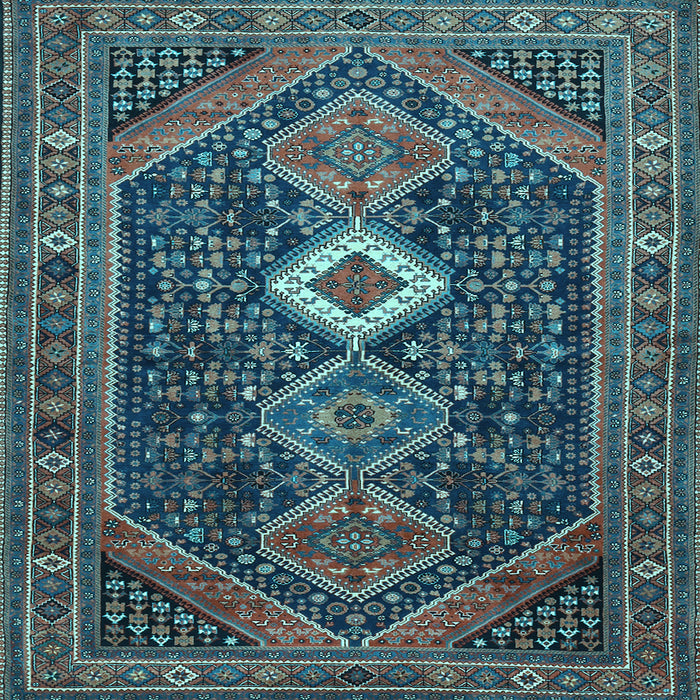 Square Machine Washable Persian Light Blue Traditional Rug, wshtr3216lblu