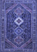 Machine Washable Persian Blue Traditional Rug, wshtr3216blu