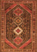 Serging Thickness of Machine Washable Persian Orange Traditional Area Rugs, wshtr3216org