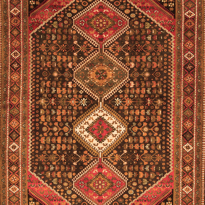 Serging Thickness of Machine Washable Persian Orange Traditional Area Rugs, wshtr3216org
