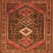 Serging Thickness of Persian Orange Traditional Rug, tr3216org