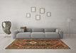 Machine Washable Persian Brown Traditional Rug in a Living Room,, wshtr3216brn