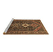 Sideview of Machine Washable Persian Brown Traditional Rug, wshtr3216brn