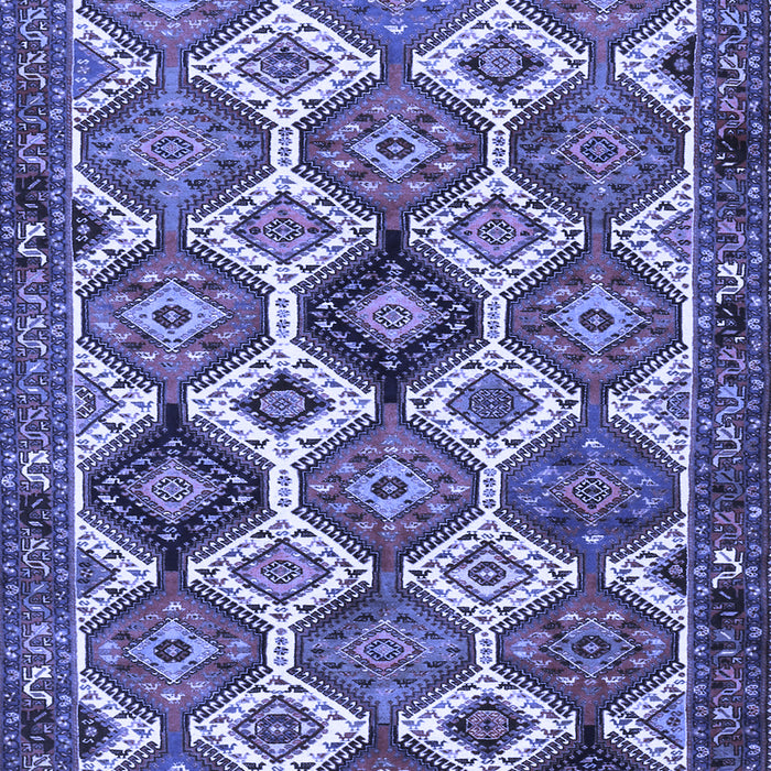 Machine Washable Persian Blue Traditional Rug, wshtr3217blu