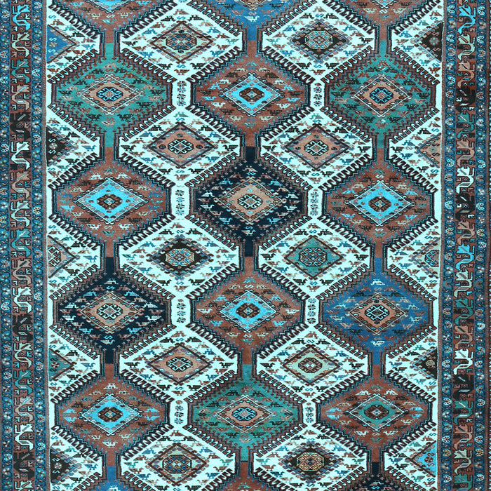 Machine Washable Persian Light Blue Traditional Rug, wshtr3217lblu