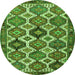 Machine Washable Persian Green Traditional Area Rugs, wshtr3217grn