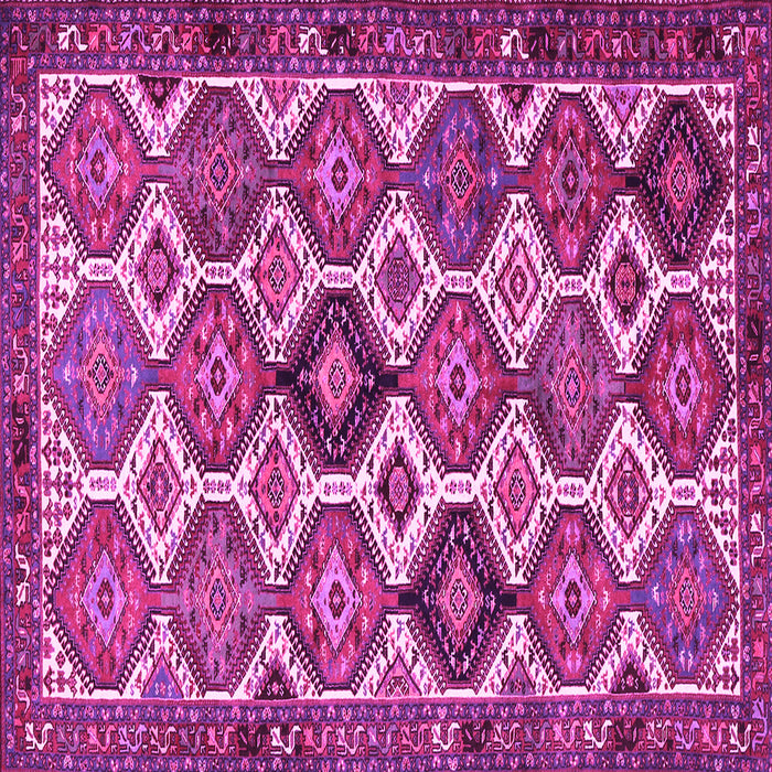 Square Machine Washable Persian Pink Traditional Rug, wshtr3217pnk