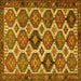 Square Persian Yellow Traditional Rug, tr3217yw