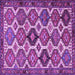 Square Machine Washable Persian Purple Traditional Area Rugs, wshtr3217pur