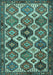 Machine Washable Persian Turquoise Traditional Area Rugs, wshtr3217turq