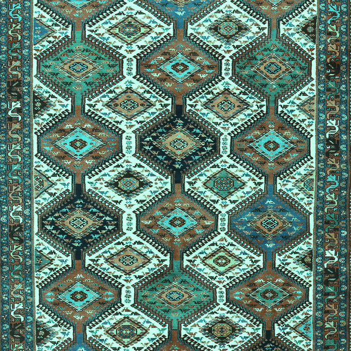 Machine Washable Persian Turquoise Traditional Area Rugs, wshtr3217turq