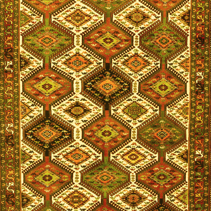 Machine Washable Persian Yellow Traditional Rug, wshtr3217yw