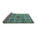 Sideview of Persian Turquoise Traditional Rug, tr3217turq