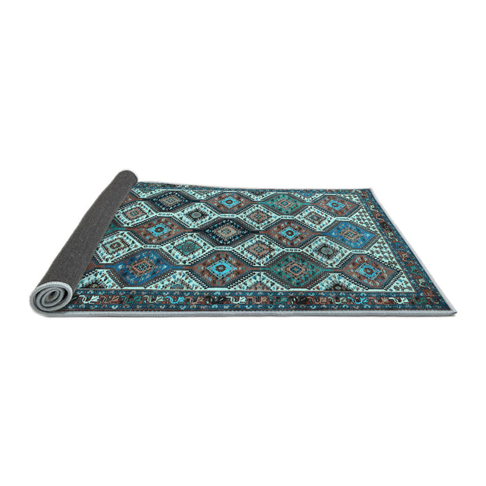 Sideview of Persian Light Blue Traditional Rug, tr3217lblu