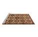 Sideview of Machine Washable Persian Brown Traditional Rug, wshtr3217brn