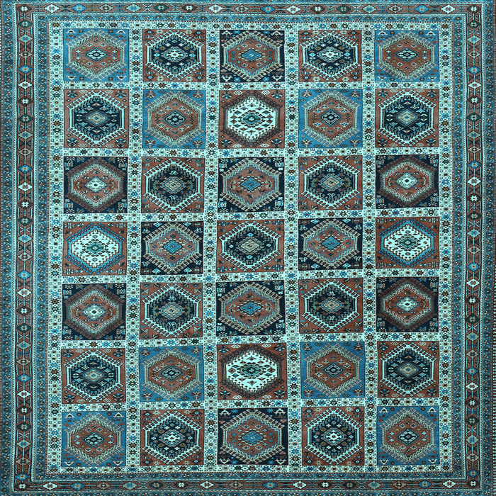 Square Machine Washable Persian Light Blue Traditional Rug, wshtr3218lblu