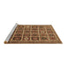 Sideview of Machine Washable Persian Brown Traditional Rug, wshtr3218brn