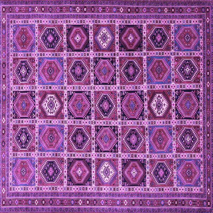 Square Machine Washable Persian Purple Traditional Area Rugs, wshtr3218pur