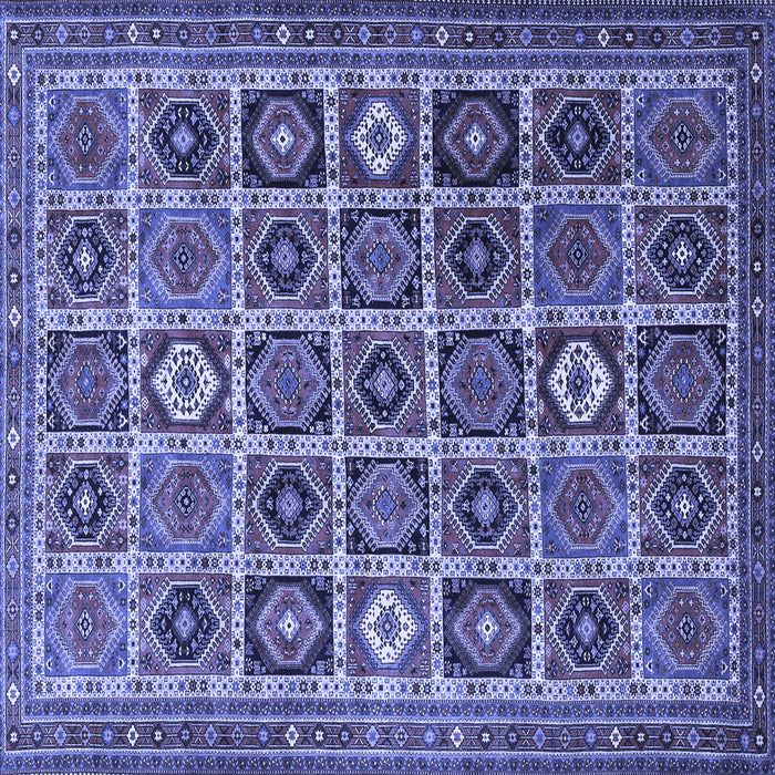 Square Persian Blue Traditional Rug, tr3218blu